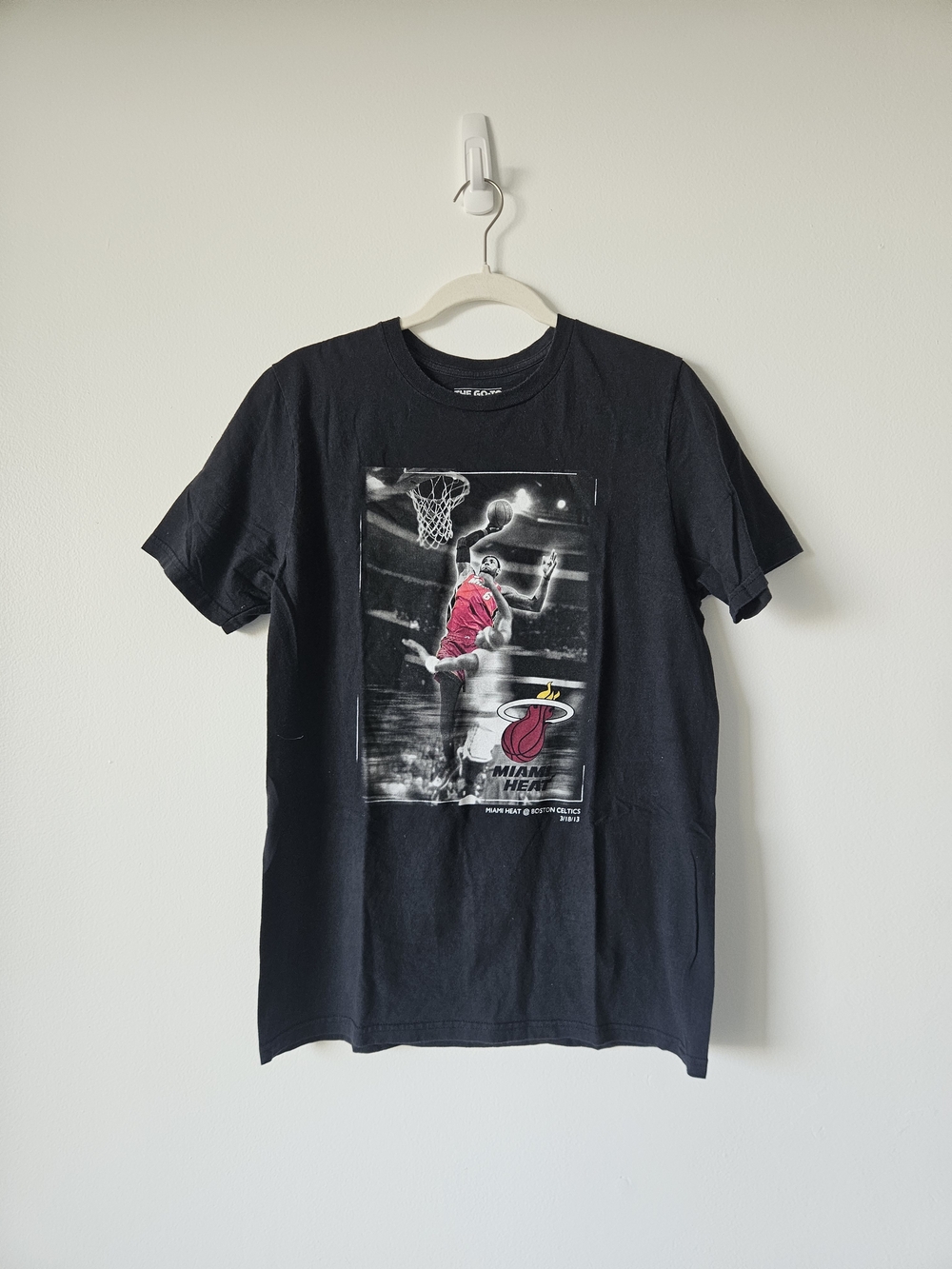 Adidas L Large The Go To Tee Lebron James LBJ 2013 Season Miami Boston
